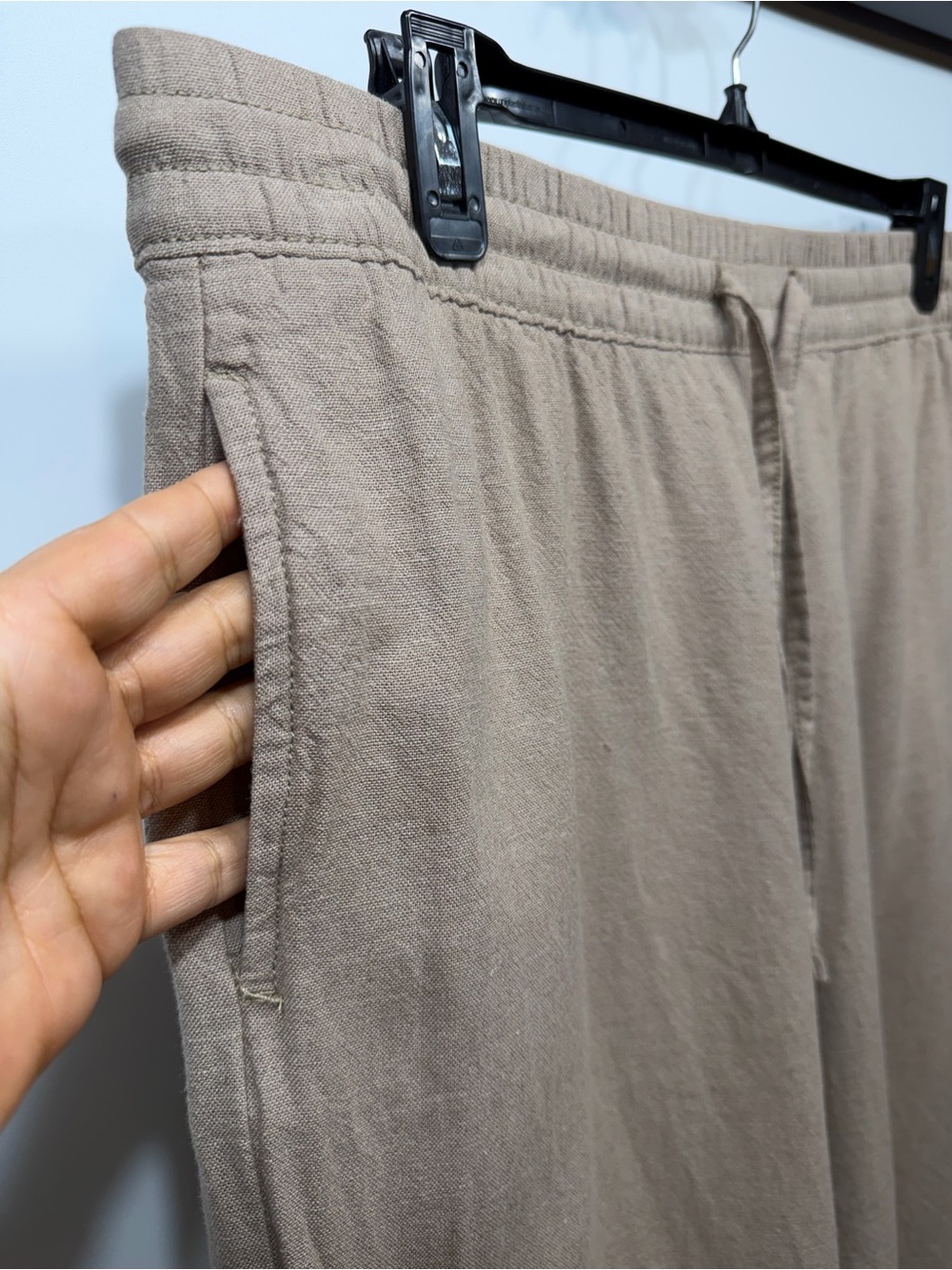 Sonoma Beige Wide-Leg Drawstring Crop Pants - Picture 7 of 11